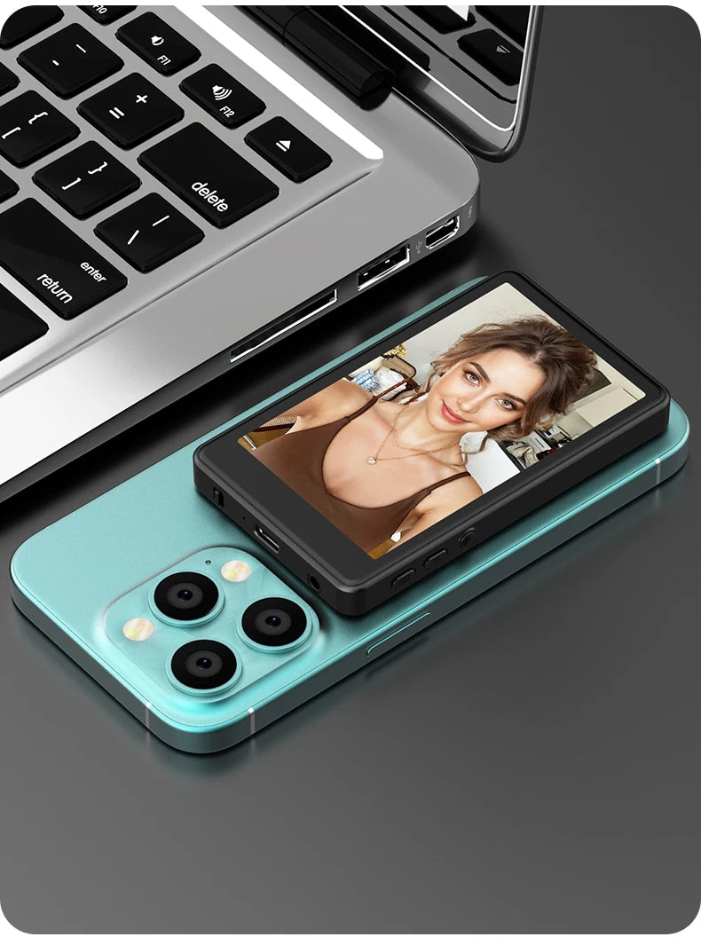 Magnetic Phone Monitor – Real-Time Selfie & Rear Camera for 4K Streaming
