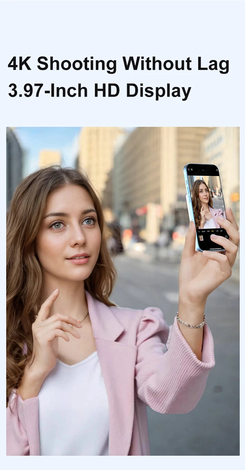 Magnetic Phone Monitor – Real-Time Selfie & Rear Camera for 4K Streaming