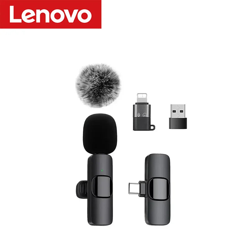 Lenovo Wireless Lavalier Mic – For iPhone & Android