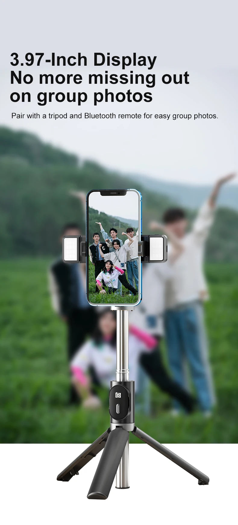 Magnetic Phone Monitor – Real-Time Selfie & Rear Camera for 4K Streaming
