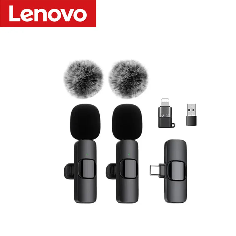 Lenovo Wireless Lavalier Mic – For iPhone & Android