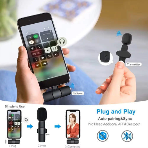 Lenovo Wireless Lavalier Mic – For iPhone & Android
