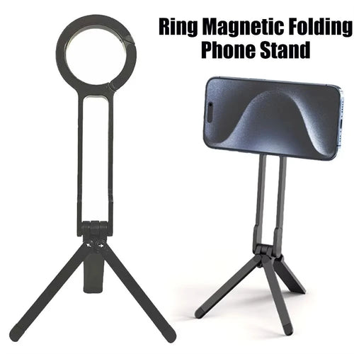 ClipMount Pro – Foldable Magnetic Phone Tripod with Carabiner