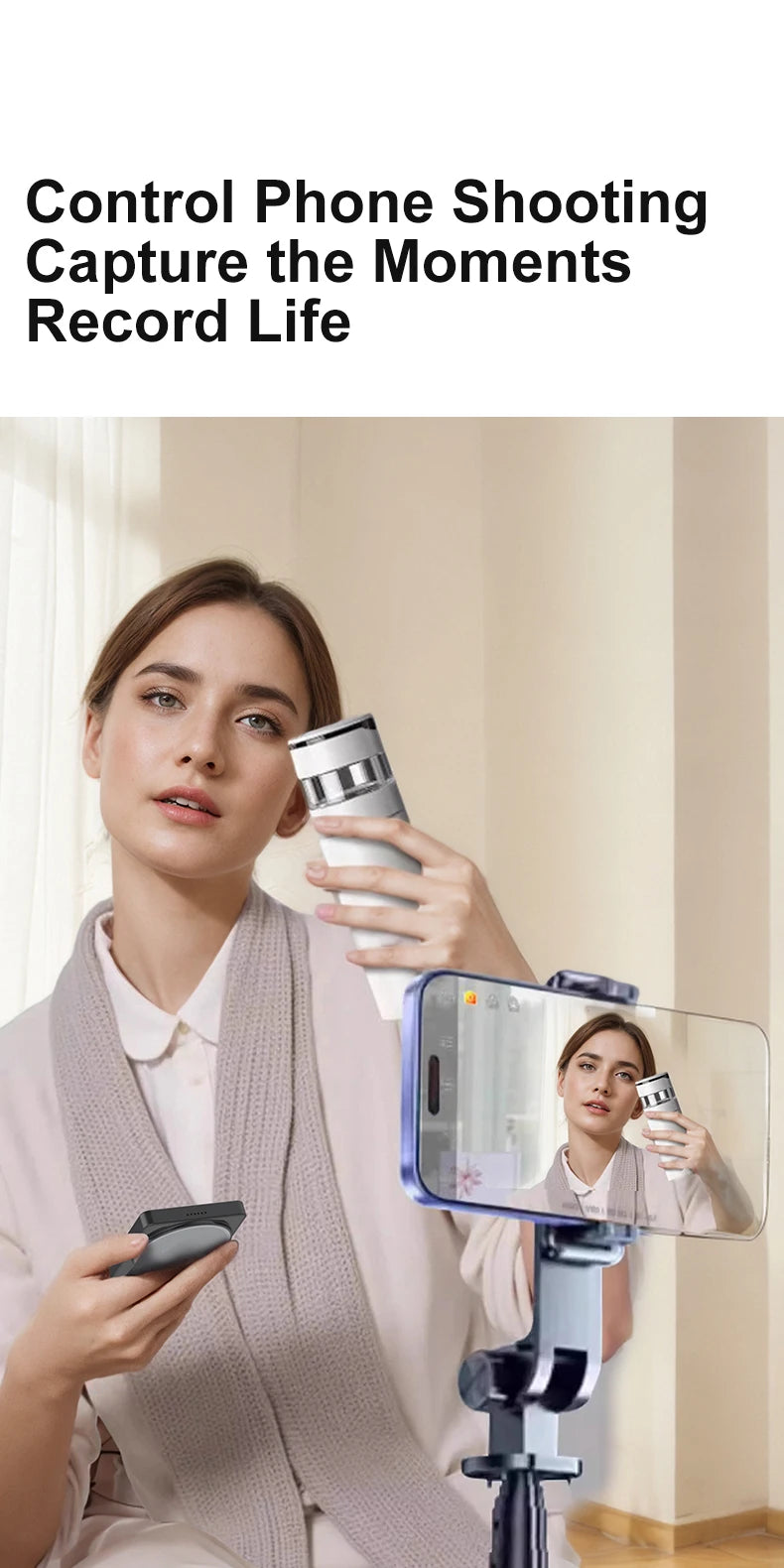 Magnetic Phone Monitor – Real-Time Selfie & Rear Camera for 4K Streaming